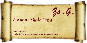 Zsupos György névjegykártya