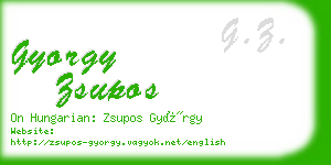 gyorgy zsupos business card